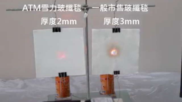 Taiwan Aerogel Shining Series – Aerogel Fiberglass Blanket (2mm) vs Common Commercially Available Pure Glass Fiber Blanket (3mm) Combustion Test (using a flame over 1000 degrees)