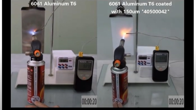 Taiwan aerogel Shaking series – fire retardant coating (product model: 40500042) combustion test -2